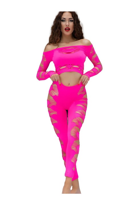 Set lenjerie sexy, Chilirose, CR 4632, S/L, Roz