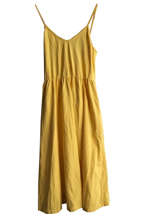 Rochie galbena dama, marimea M, Ouges