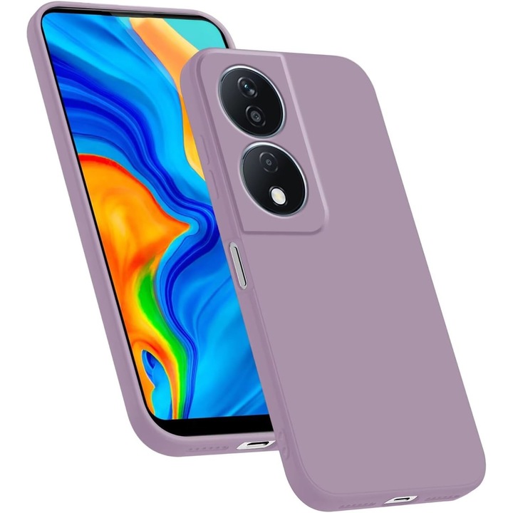 Калъф Soft Touch, тънък, ALC Mobile, противоударен, съвместим с Honor 90 Lite, Лилав люляк, Tpu