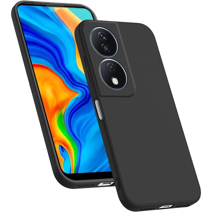 Калъф Soft Touch, тънък, ALC Mobile, противоударен, съвместим с Honor 90 Lite, черен Tpu