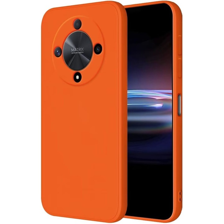 Калъф Soft Touch, тънък, ALC Mobile, противоударен, съвместим с Honor Magic 5 Lite, Orange Tpu