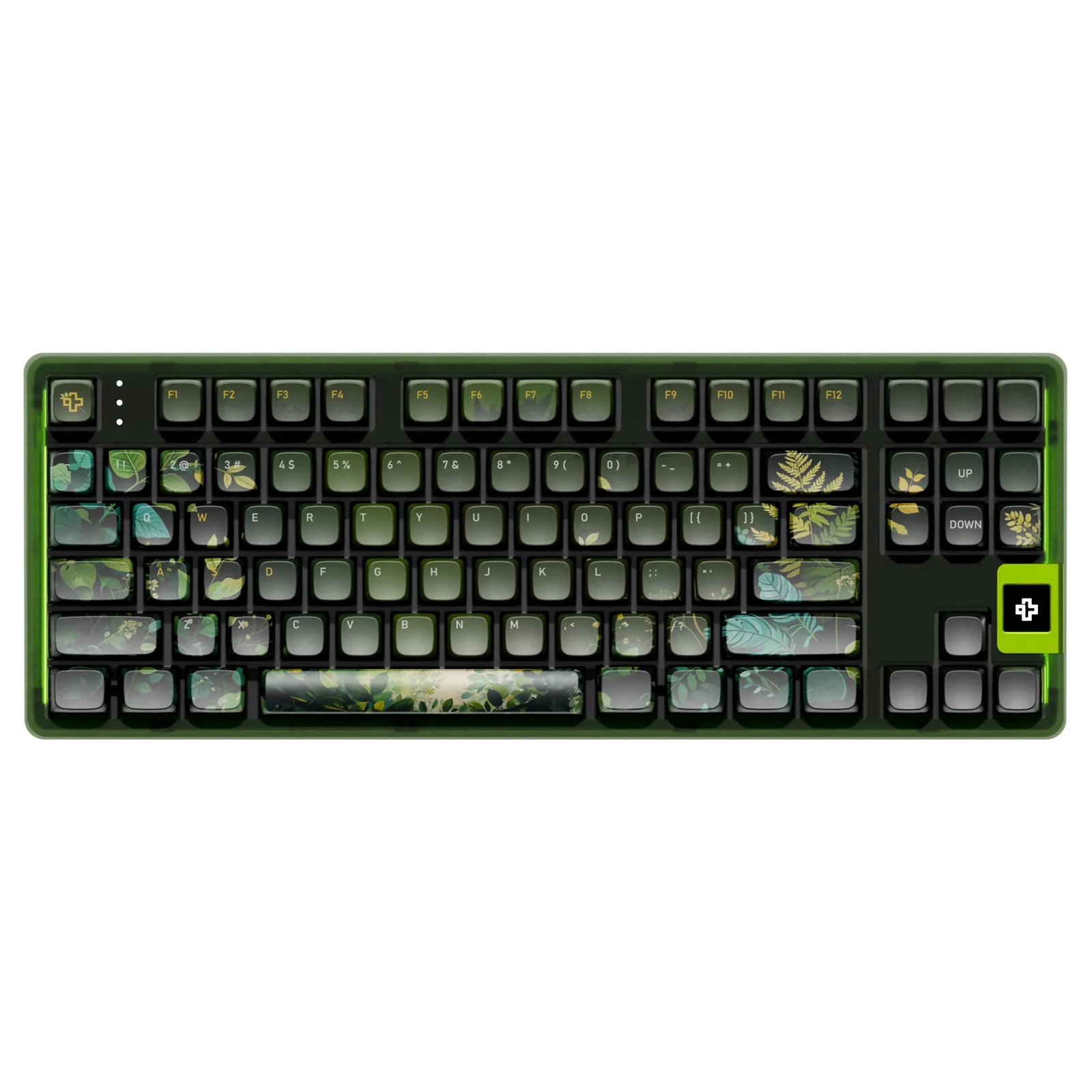 Tastatura mecanica gaming cu ecran QwertyKey80 Leaf, Wireless