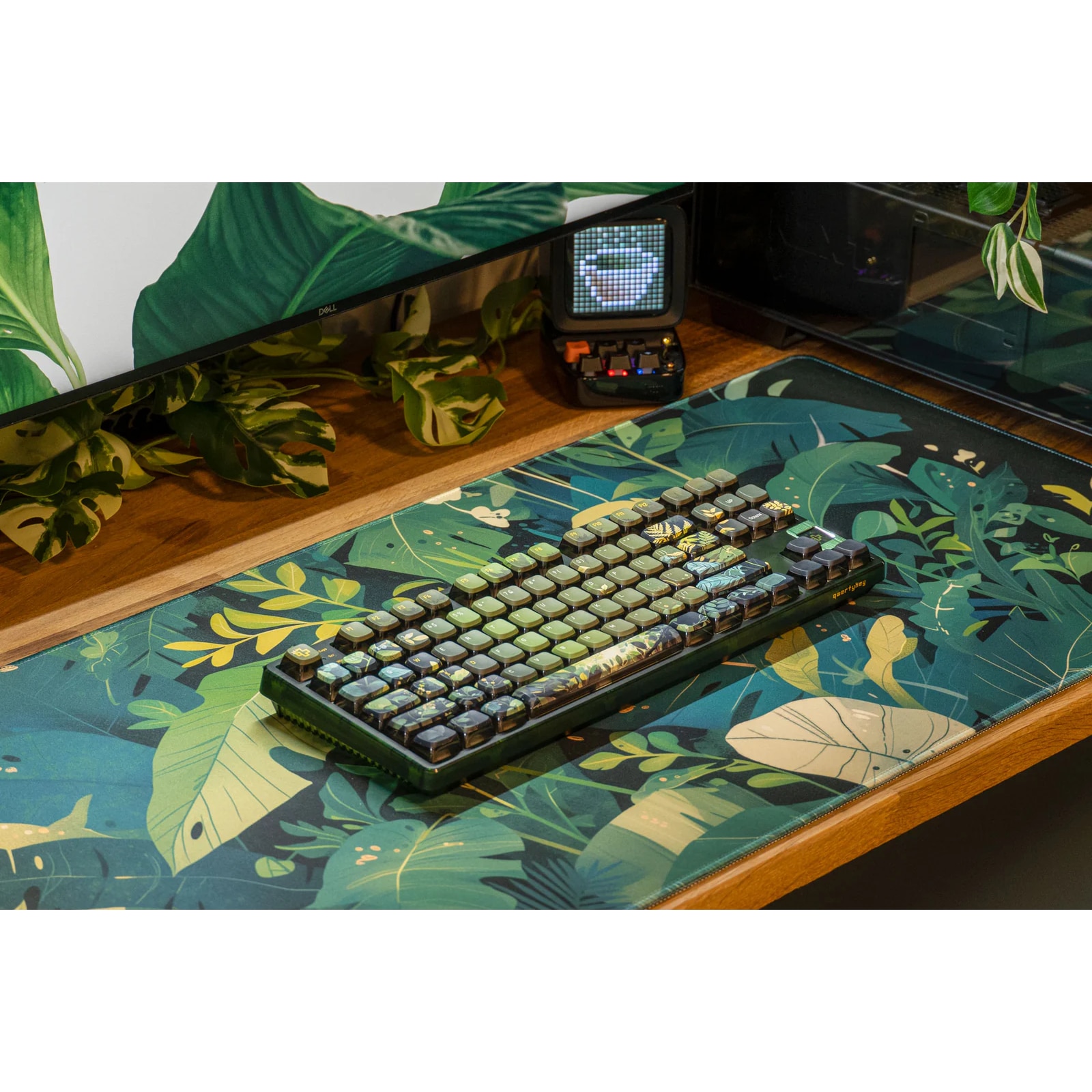 Tastatura mecanica gaming cu ecran QwertyKey80 Leaf