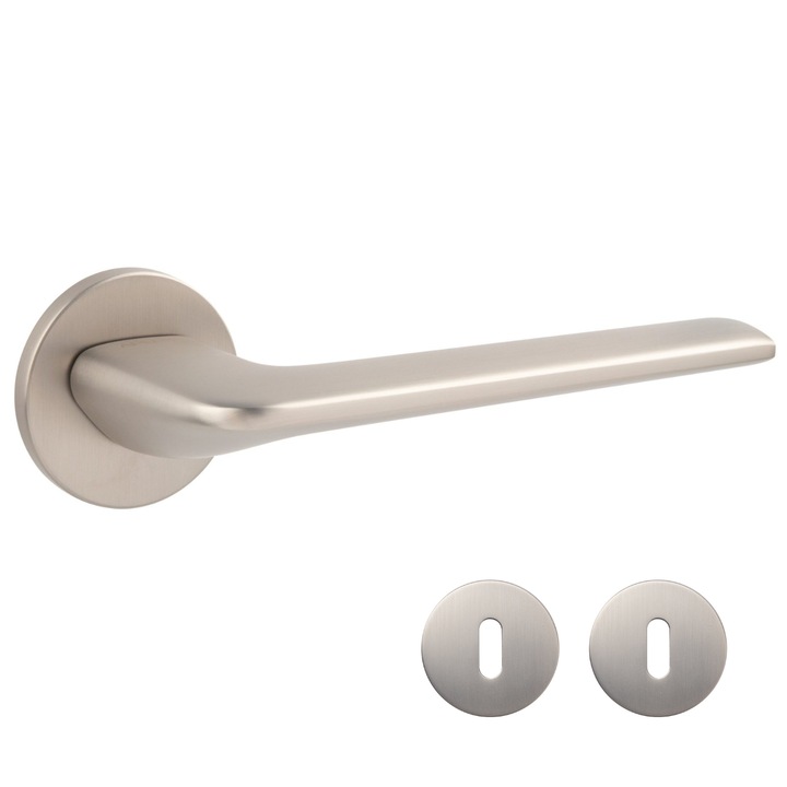 Maner usa interior CAPELLA nichel mat cu rozete de cheie