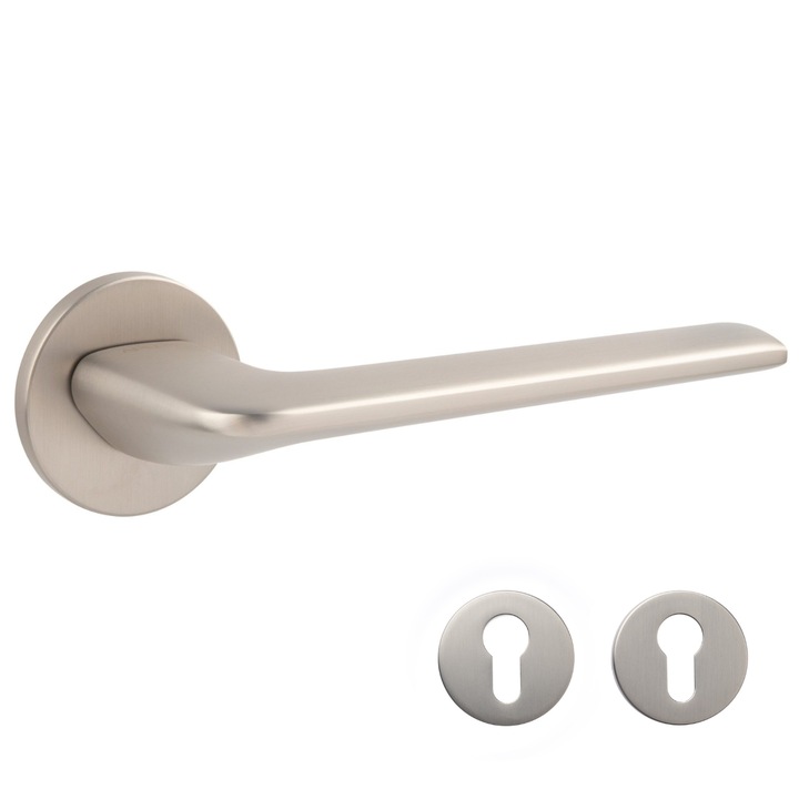 Maner usa interior CAPELLA nichel mat cu rozete de yala