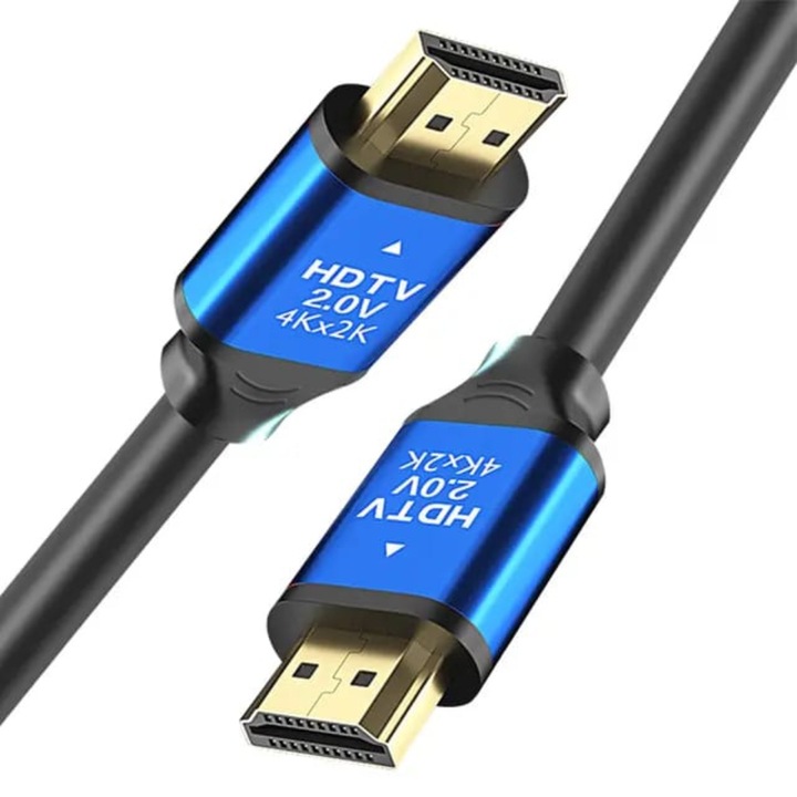 HDMI кабел 4K UHD 60Hz Premium, Q-Elite®, позлатен, съвместим с Xbox, PS3, PS4, 3D, компютър, лаптоп, Blu-ray, 1,5M