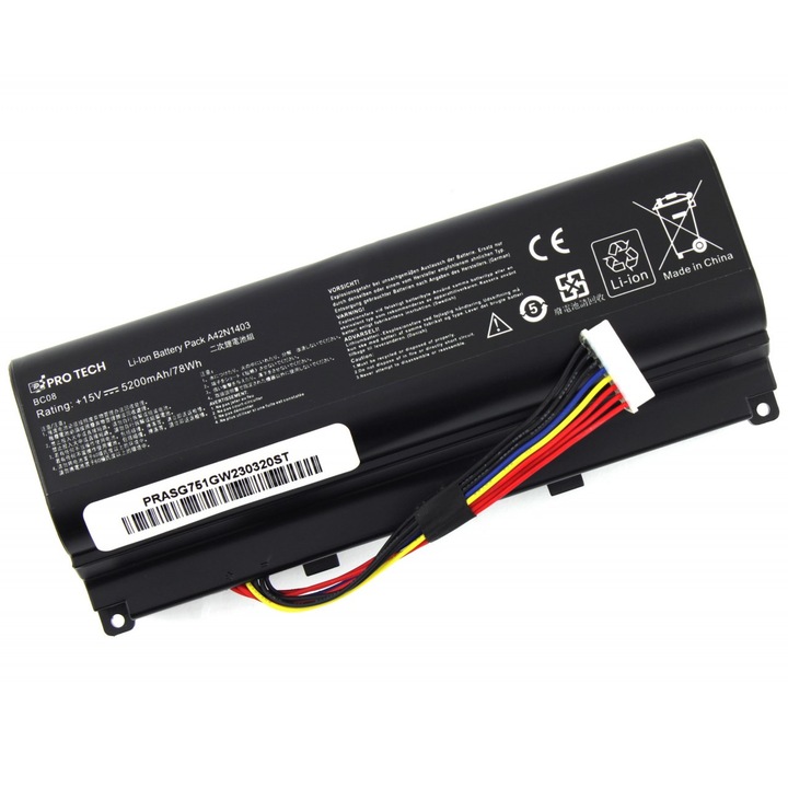 Батерия за Asus A42N1403 G751 G751J-BHI7T25 G751JL G751JL-BSI7T28 G751JM G751JT G751JT-CH71 G751JY GFX71 GFX71J GFX71JM GFX71JT GFX71JY GFX71JY4710 0B110