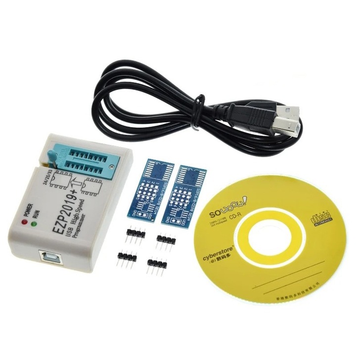 Programator SPI FLASH EZP2019+ pentru serii 24/25/93, suporta EEPROM 25T80