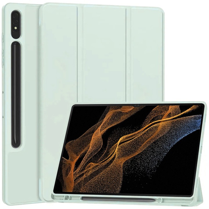 Калъф за Samsung Galaxy Tab S8 Ultra, Techsuit Flex Trifold, Sky Blue