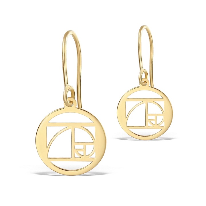 The Golden Ratio fülbevaló, 14K sárga arany