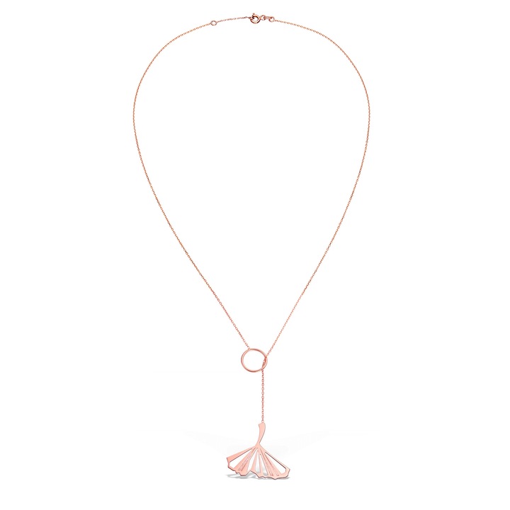 Colier lung PAGODA LEAF, aur 14K