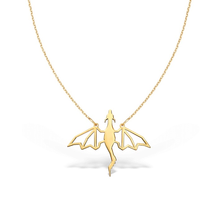 Mother of The Dragons nyaklánc, 14K sárga arany