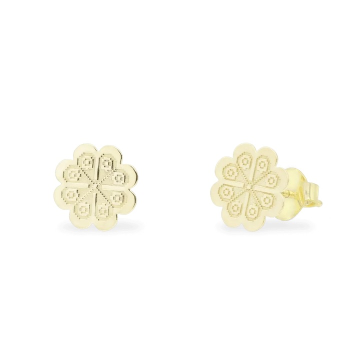 Vis De Sanziene fülbevaló, 14K sárga arany