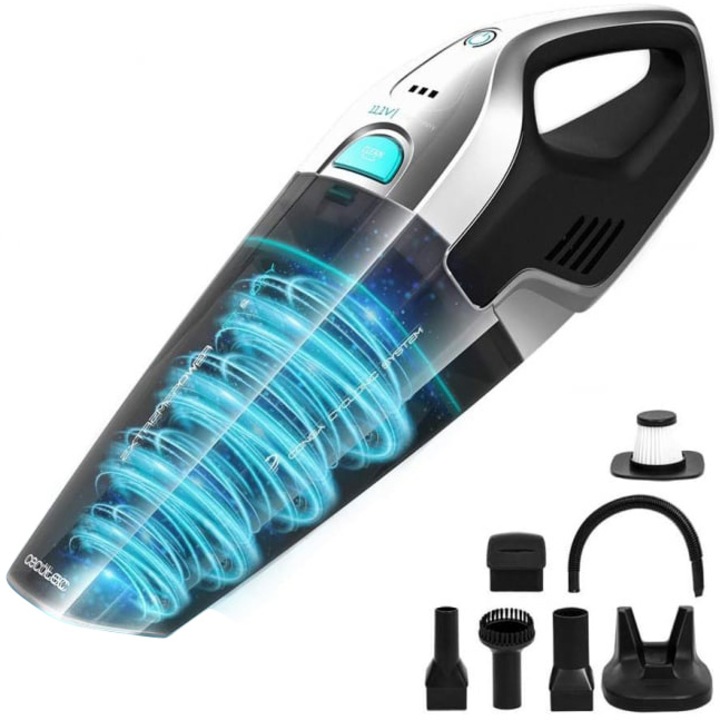 Aspirator de mana Cecotec Conga Immortal ExtremeSuction 05444, 75W, 5.5 kPal, Baterie Li-Ion 11.1 V, 2200 mAh, autonomie 20 min, gri