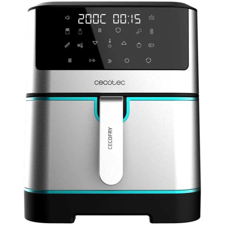 Фритюрник с горещ въздух без масло Cecotec Cecofry Supreme 8000 04984, Air Fryer, 1800W, 8 л, Touch Control, 10 Preset Programs, Сив