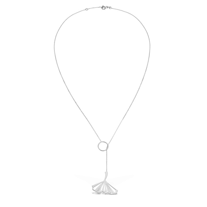 Дълга огърлица PAGODA LEAF, 14K злато