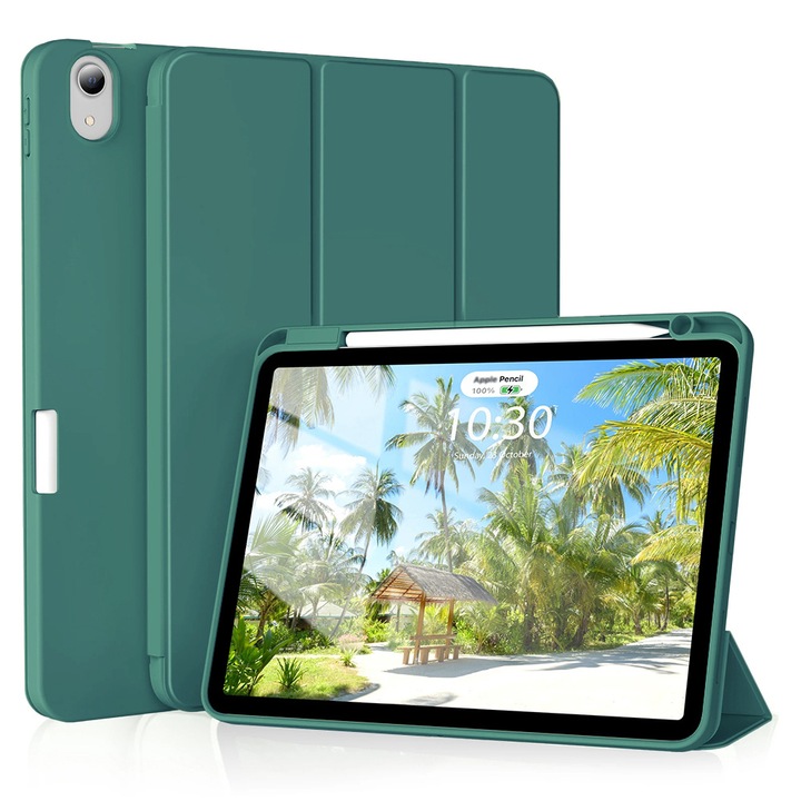 Капак за iPad Air 4 (2020) / Air 5 (2022) - Techsuit Flex Trifold - зелен