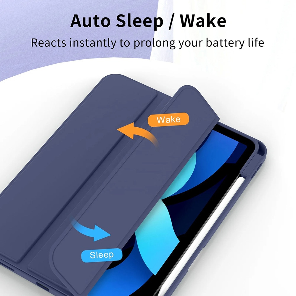 Husa pentru Apple iPad Air 11" 2024 / 2025 M2, M3 cu functie wake-up/sleep si compartiment pentru Apple Pen tip stand navy blue