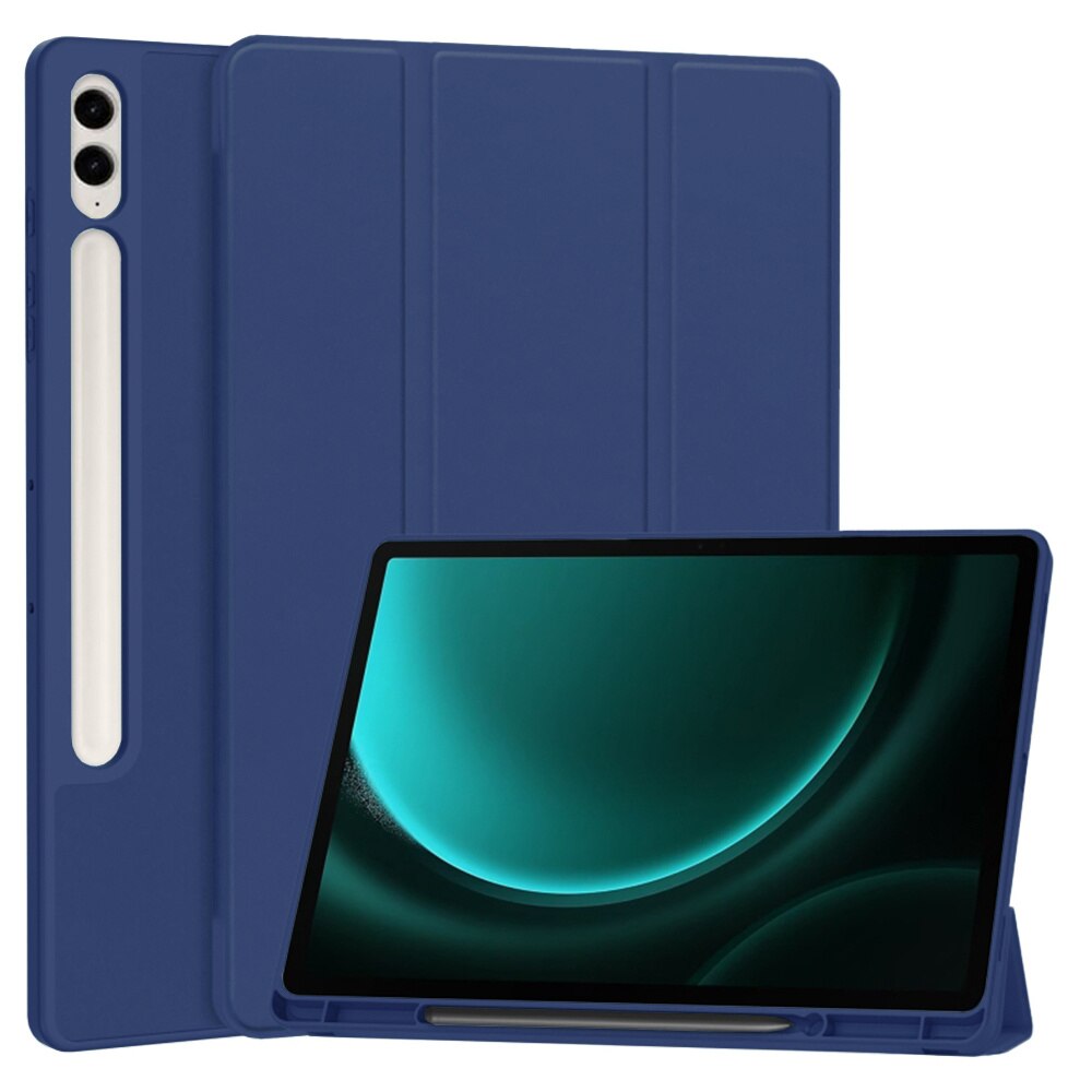 Husa pentru Samsung Galaxy Tab S9 FE Plus / S10 FE Plus - Techsuit Flex Trifold - Dark Blue