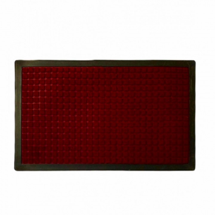 Kültéri szőnyeg, textil/pvc, 70x45 cm, bordó