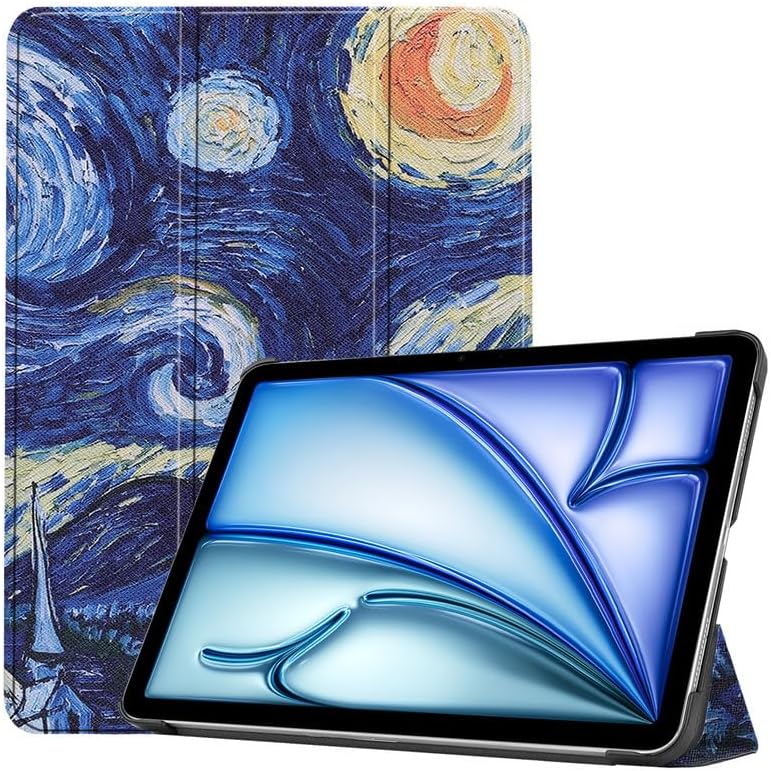 Husa pentru Apple iPad Pro 13 M5 / M4 (2025, 2024) cu functie wake-up/sleep tip stand starry night