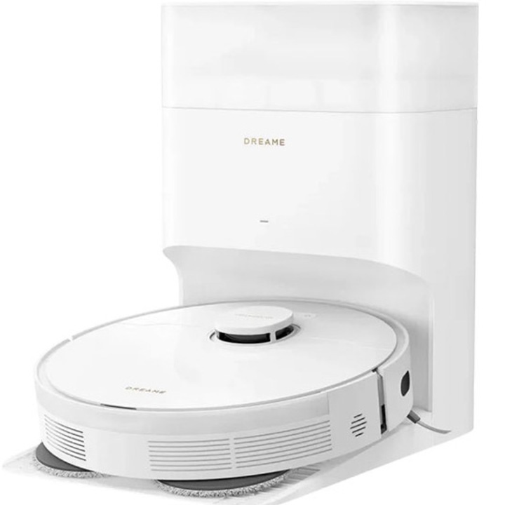 Прахосмукачка робот Dreame L10s Plus RLL42SD, LDS, Въртящ се моп, Автоматична изпразваща станция 4l/зареждане, 7000 Pa, Резервоар за прах 0.35 литра, Резервоар за вода 0.23 литра, Батерия 5200mAh, Бял