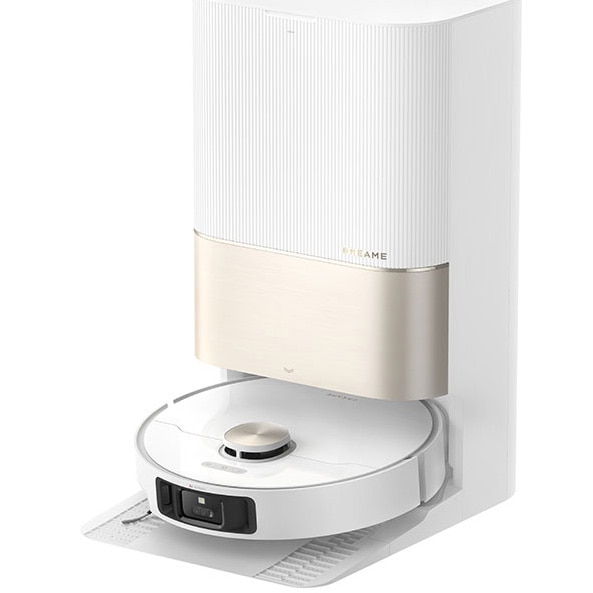 Robot de aspirare cu mop rotativ Dreame X40 Ultra RLX63CE, statie automata de golire 3.2l, 12000Pa, rezervor praf 0.3l, rezervor apa 0.08l, baterie 6400mAh, autonomie pana la 180 min, alb