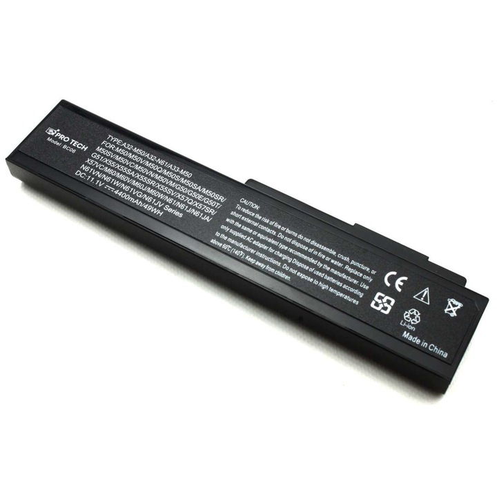 Akkumulátor Asus 90 NED1B2100Y NWF1B2000Y A32 M50 N61 X64 A33 G50 G50E G50G G50J G50T G50V G50VM G50VT G50XM G51 G51J G51JX G51VX G51VX akkumulátorhoz