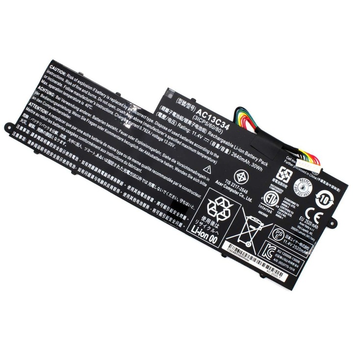 Acer akkumulátor, AC13C34 V5-122P-0862 V5-122P-0863 V5-122P-0869 V5-122P-0880 V5-122P-0889 V5-122P-0889 V5-122P-0894 V5-122P-40NSS564G-40NSS562 készülékekhez