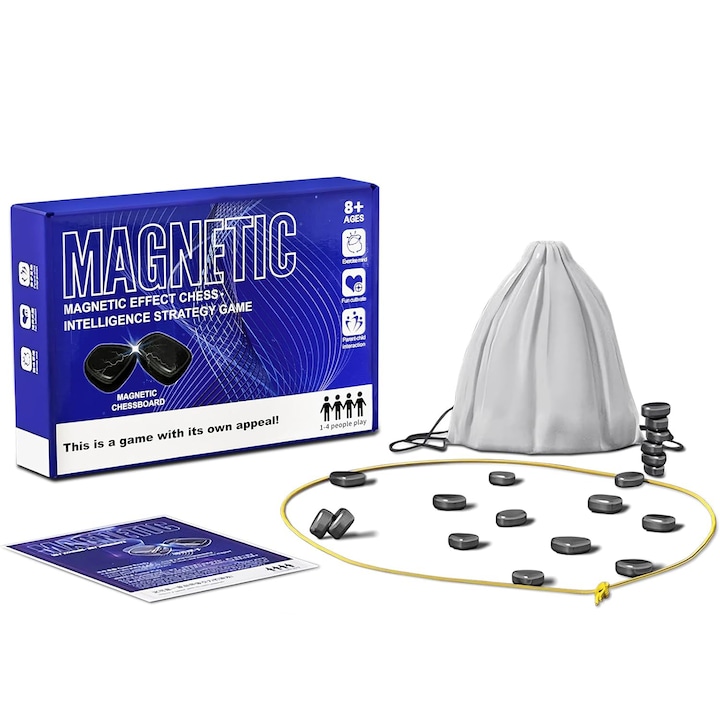 Joc Magnetic Strategic pentru Copii, Aurov®, Set cu 20 de Magneti, maxim 4 Jucatori, Varsta 9+