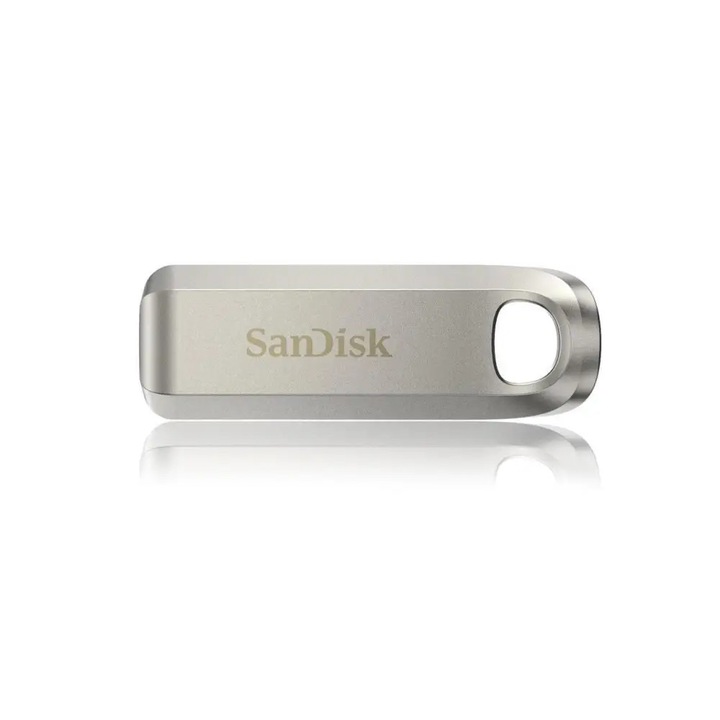Memorie USB SanDisk Ultra Luxe, 256GB, USB 3.2 Gen 1, USB-C, Argintiu
