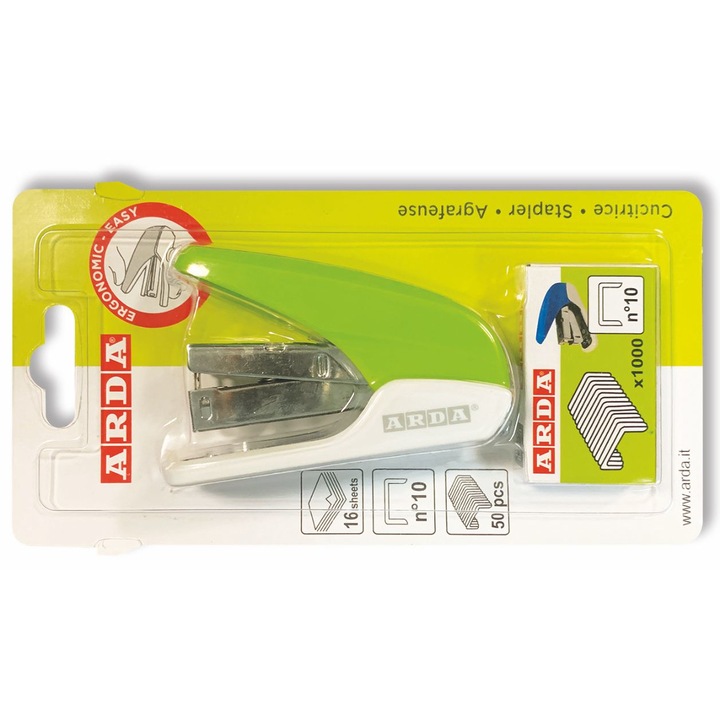 Set 1 Mini capsator + 1 cutie capse nr. 10, blister, ARDA, AR-CU1