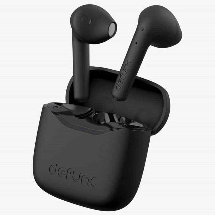 Безжични слушалки DeFunc TRUE LITE, Bluetooth 5.3, с калъф, черен