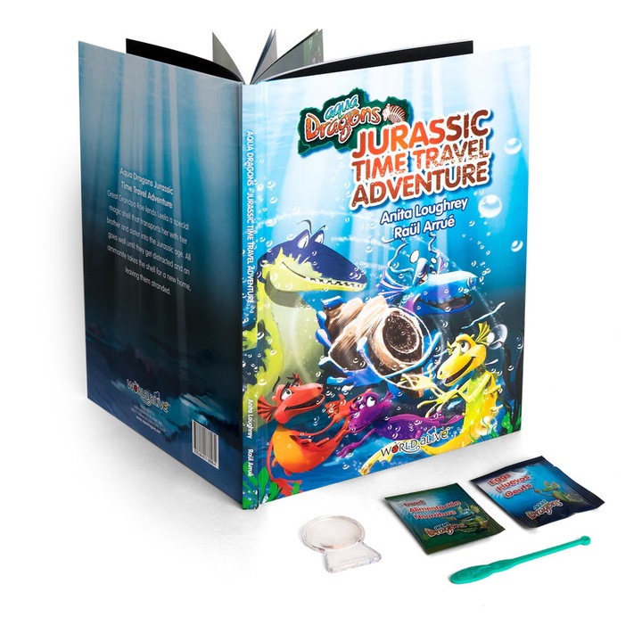 Set Aqua Dragons Sea Friends, Carte Companion "Preistoric Time Adventure Travel", activitati extracurriculare, +6 ani