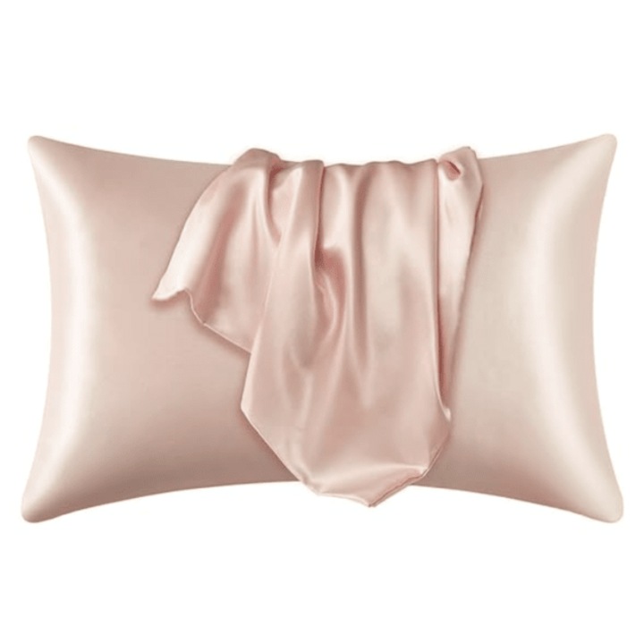 Калъфка за възглавница, сатен, размер 50 x 75, комплект от 2 части, цвят корал