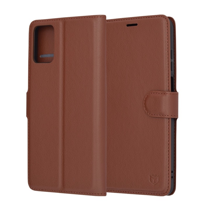 Husa Protectie pentru Motorola Moto E22/Moto E22i, Cipsir Urban, Leather Folio, A51, Piele ecologica, Light Brown