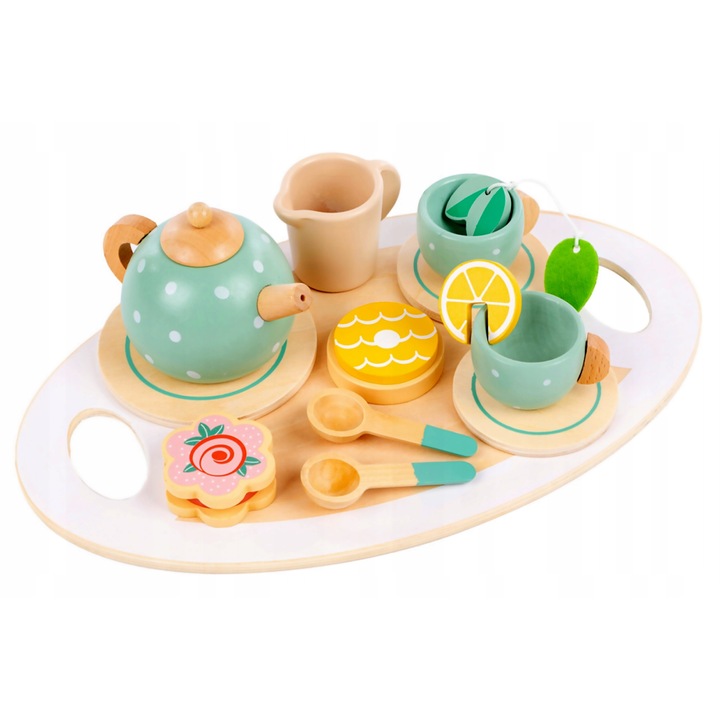 Set de ceai din lemn pentru copii cu 15 piese Doris Cup Tea