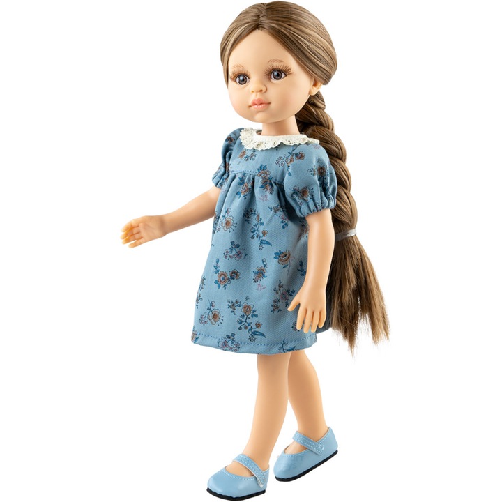 Papusa Laura, 32 cm, in rochie albastra - Amigas, Paola Reina