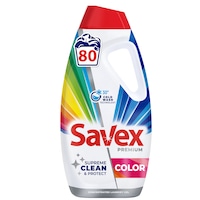 Detergent lichid pentru rufe Savex Premium Color, 80 spalari, 3.6 L