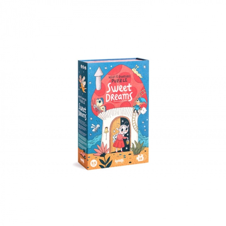 Puzzle reversibil Vise dulci, 10 piese, 3 ani, Londji