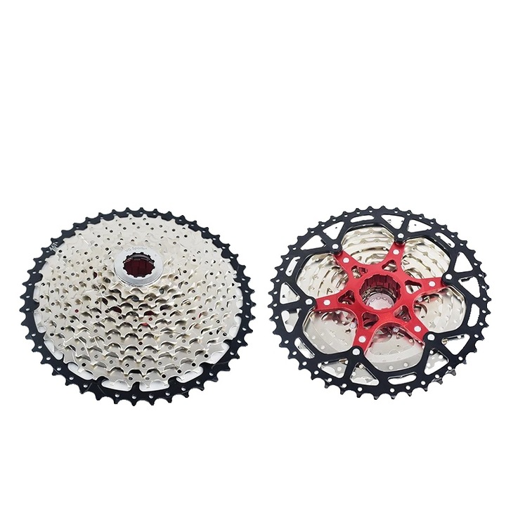 Kerékpár kazettás lánckerék, 11 sebességes, 11-46T, acél, ezüst, MTB-hez, VG Sports