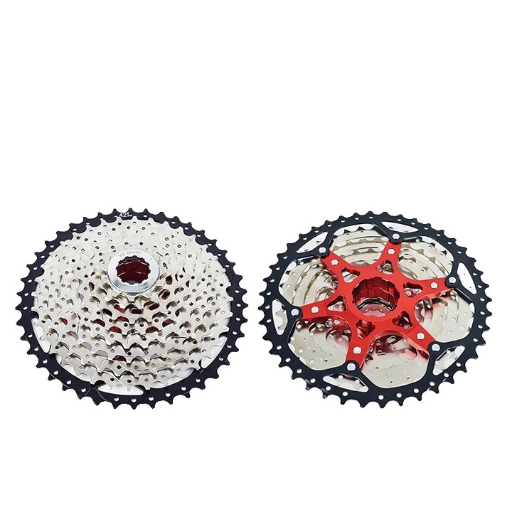 Kerékpár kazettás lánckerék, acél, 11 sebesség, 9 lánckerék, 11-42T, MTB-hez, ezüst
