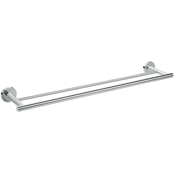 Suport dublu pentru prosoape de baie Hansgrohe Logis Universal, 600 mm, Crom
