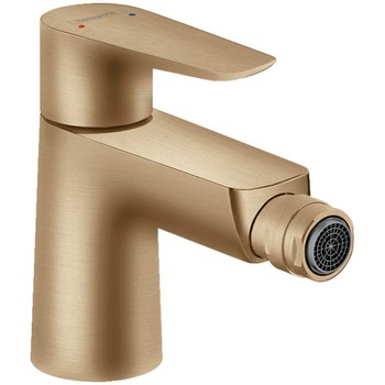 Baterie bideu Hansgrohe Talis E, cu ventil, limitator de temperatura ajustabil, cartus ceramic, aerator, Bronz periat