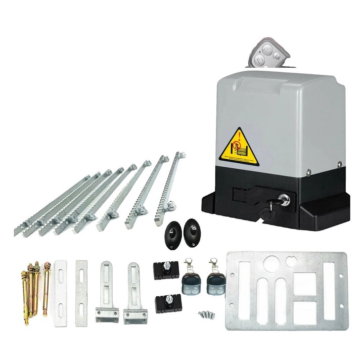 Tolókapu automatika készlet, 1200 kg, 550W, Szürke / Fekete
