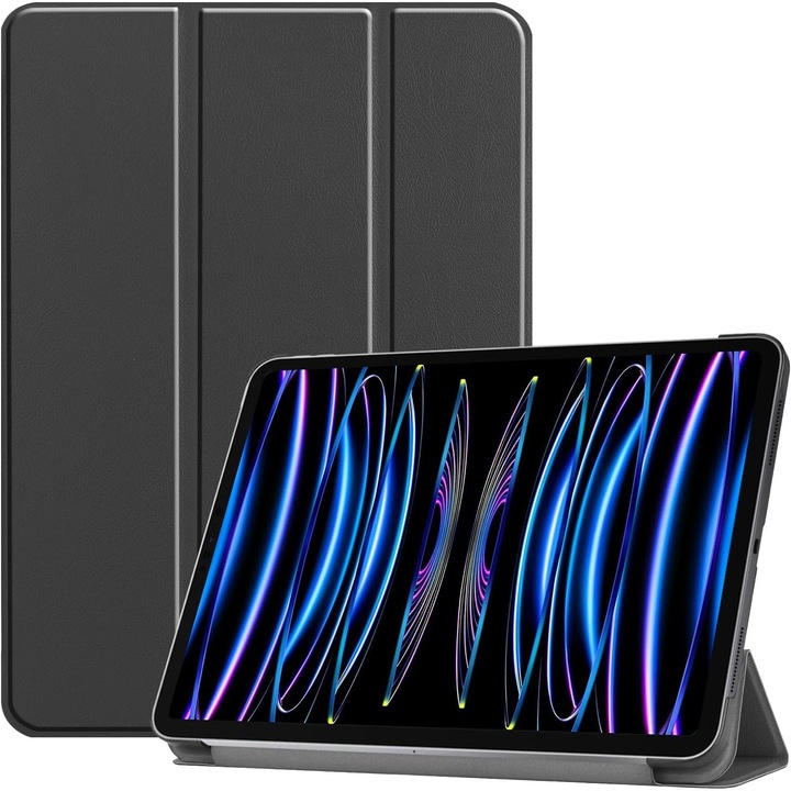 Husa pentru Apple iPad Air 13 2025 / 2024 M3, M2 cu functie wake-up/sleep tip stand negru