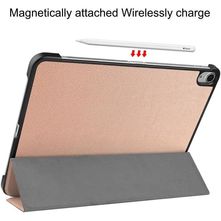 Husa pentru Apple iPad Air 13 2025 / 2024 M3, M2 cu functie wake-up/sleep tip stand rose gold