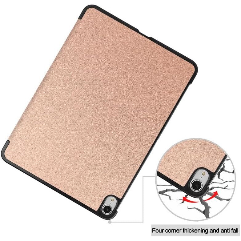Husa pentru Apple iPad Air 13 2025 / 2024 M3, M2 cu functie wake-up/sleep tip stand rose gold
