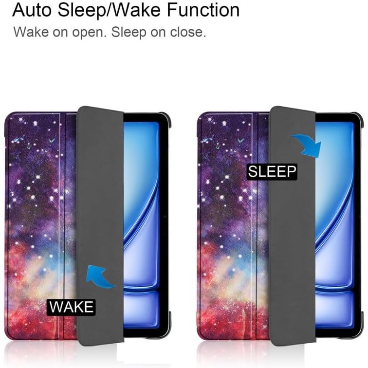 Husa pentru Apple iPad Pro 11 (2024) M4 cu functie wake-up/sleep tip stand galaxy