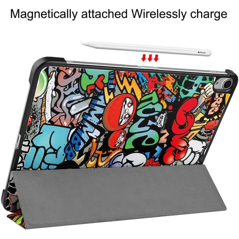 Husa pentru Apple iPad Air 13 2025 / 2024 M3, M2 cu functie wake-up/sleep tip stand graffiti